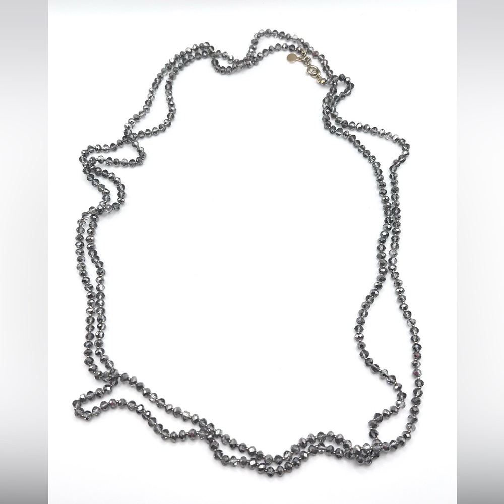 LOFT Gray Beaded Necklace